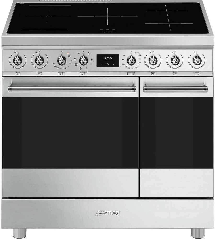 Smeg C92IMX2 Symphony Classic 90cm Electric Range Cooker with Induction Hob - S/Steel