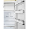 Smeg FAB28RCR6UK Retro 60cm wide Frost Free Fridge Freezer - Cream - Right Hand Hinge - C Rated