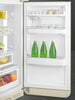 Smeg FAB30RCR6UK Retro 60cm wide Fridge Freezer - Cream - Right Hand Hinge - C Rated