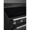 Smeg Victoria TR90IBL2 90cm Electric Range Cooker with Induction Hob - Black