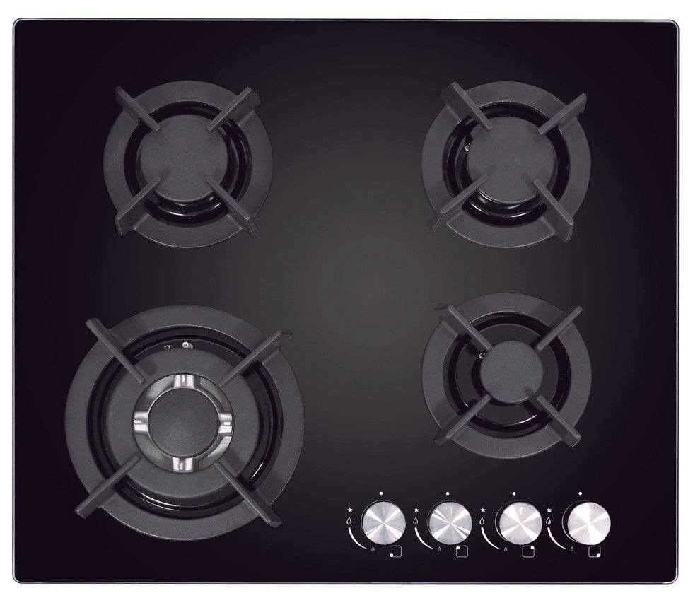 Cata UBGHJ607 59cm Gas Hob - Black Glass