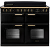 Rangemaster CLDLB110EIPGBL/AB1 Classic Deluxe BC 110cm Induction Range Cooker - Gloss Black/Antique Trim