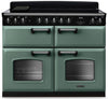 Rangemaster CLDLB110EIPMGR/CM1 Classic Deluxe BC 110cm Induction Range Cooker - Mineral Green/Chrome Trim