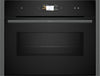 NEFF N90 C24MS31G0B Wifi Connected Built In Compact Electric Single Oven with Microwave Function - Graphite