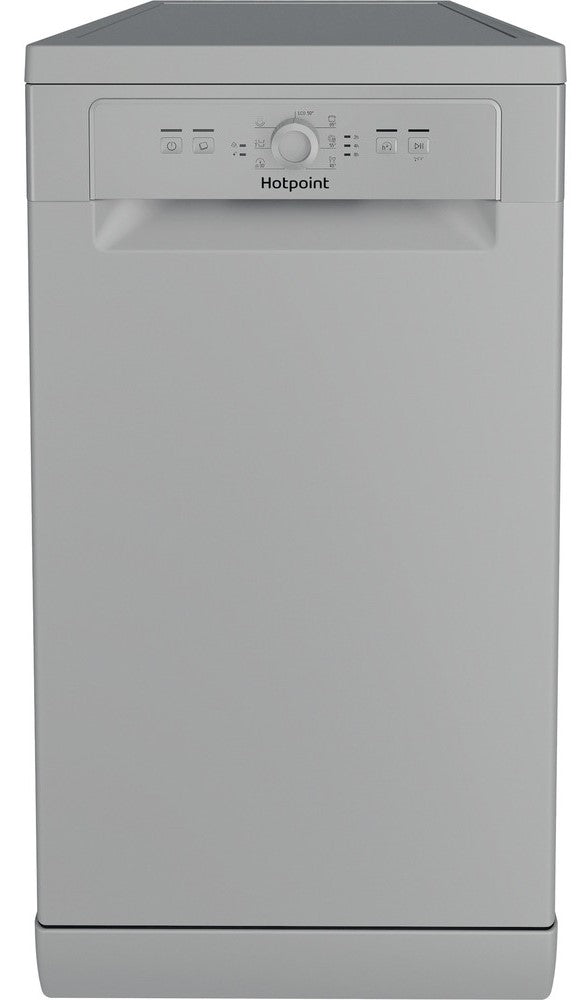 Hotpoint HF9E1B19SUK Slimline Dishwasher - Silver - F Rated