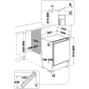 Indesit INBUF011 60cm Integrated Undercounter Fridge with Ice Box - Fixed Door Fixing Kit - White - E Rated