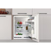 Indesit INBUL011 60cm Integrated Undercounter Larder Fridge - Fixed Door Fixing Kit - White - E Rated