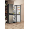 Hotpoint HQ9U2BLG  American Fridge Freezer - Black Stainless - E Rated