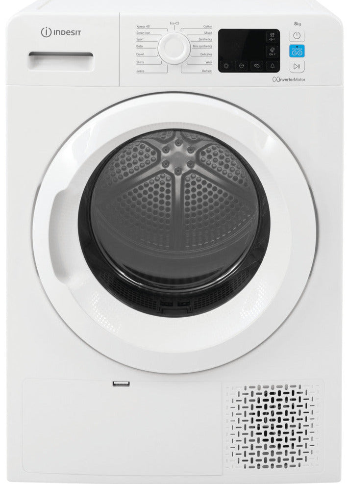 Indesit YTM1183XUK 8Kg Heat Pump Condenser Tumble Dryer - White - A+++ Rated