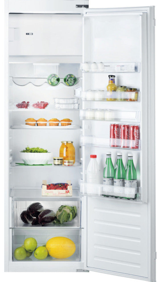 Hotpoint HSZ18012UK 54cm Integrated Upright Fridge with Ice Box - Sliding Door Fixing Kit - White - E Rated