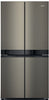 Hotpoint HQ9U2BLG  American Fridge Freezer - Black Stainless - E Rated