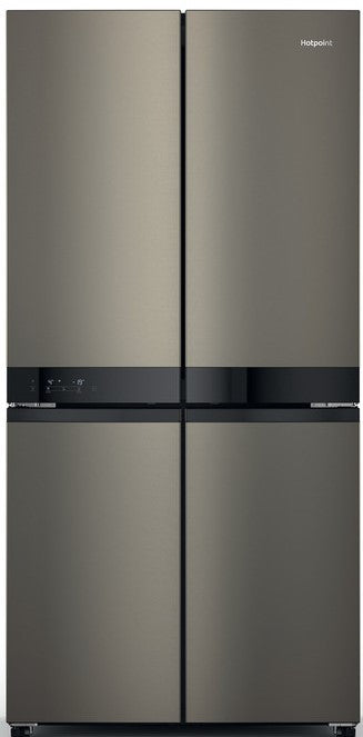 Hotpoint HQ9U2BLG  American Fridge Freezer - Black Stainless - E Rated