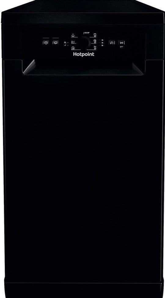 Hotpoint HF9E1B19BUK Slimline Dishwasher - Black - F Rated