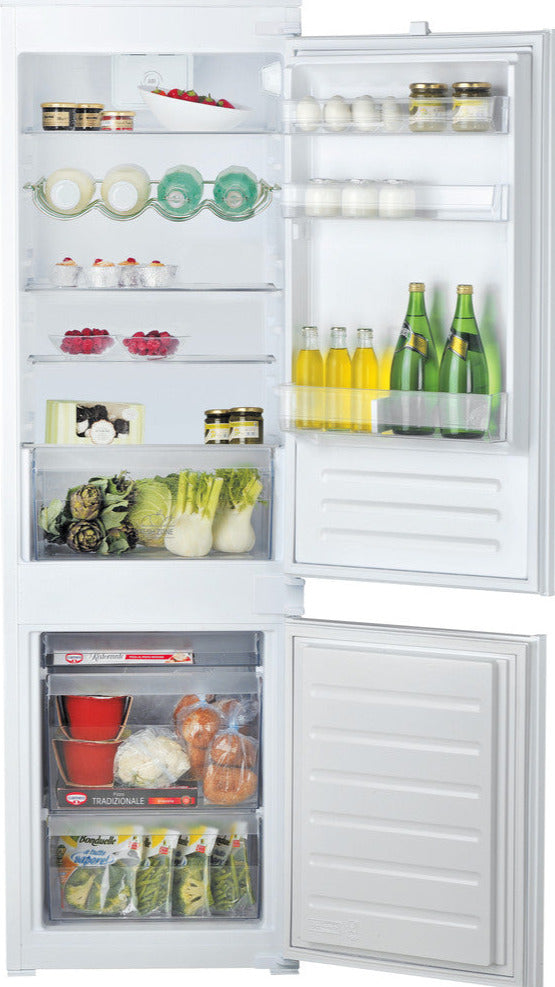 Hotpoint HMCB70302 Integrated Fridge Freezer with Sliding Door Fixing Kit - White - E Rated