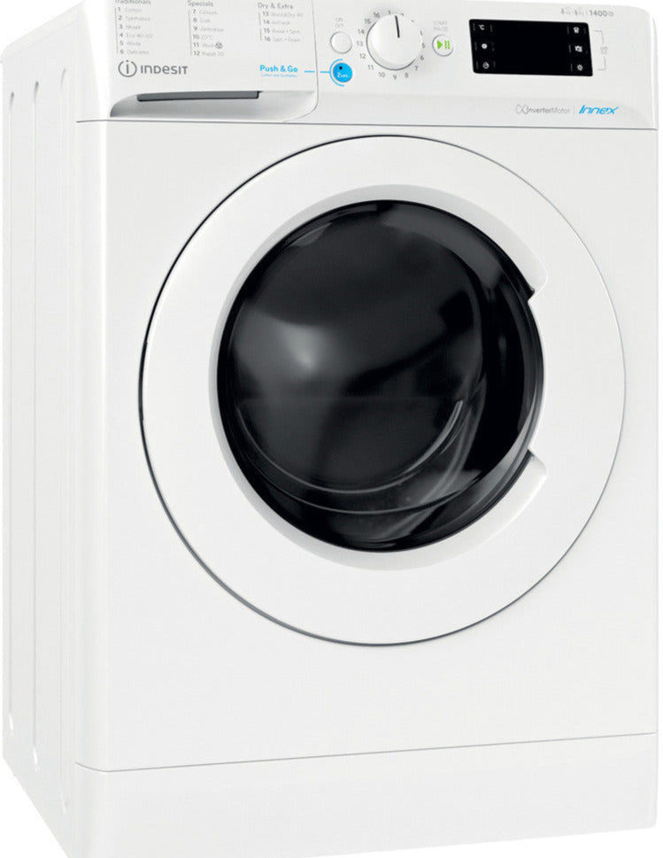 Indesit BDE86436XWUKN 8Kg / 6Kg Washer Dryer with 1400 rpm - White - D Rated