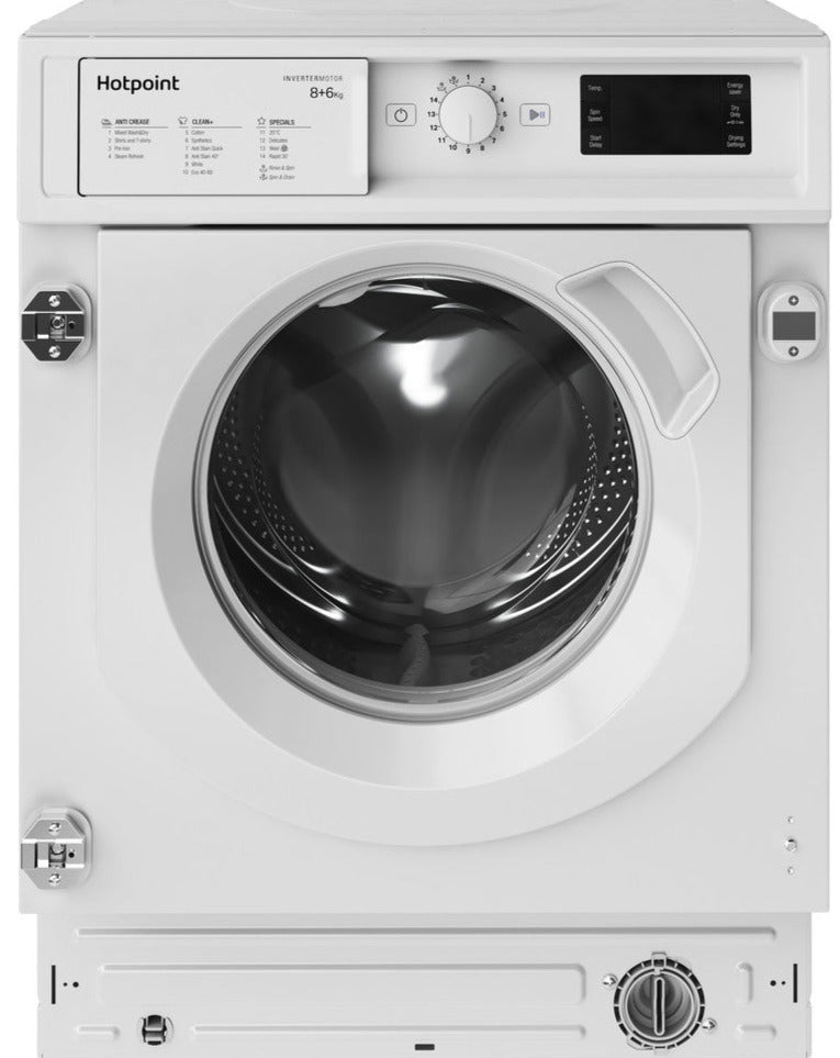 Hotpoint BIWDHG861485 8Kg / 6Kg Integrated Washer Dryer with 1400 rpm - White - D Rated