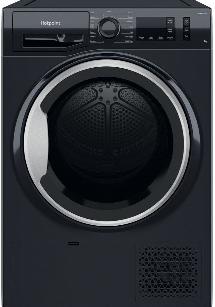 Hotpoint NTM1192BSKUK 9Kg Heat Pump Condenser Tumble Dryer - Black - A++ Rated