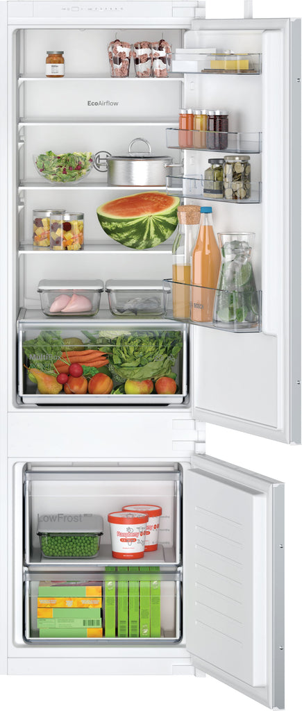 Bosch Series 2 KIV87NSE0G Integrated Fridge Freezer with Sliding Door Fixing Kit - White - E Rated