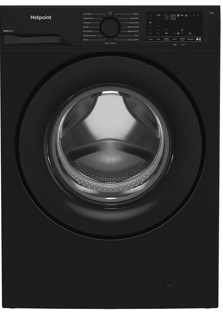 Hotpoint H 101B ANTI ST 10Kg Washing Machine with 1400 rpm - Black - A Rated