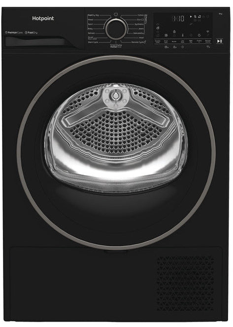 Hotpoint CHD94MBBSUK 9kg Heat Pump Tumble Dryer with FastDry - Black - A+++ Rated