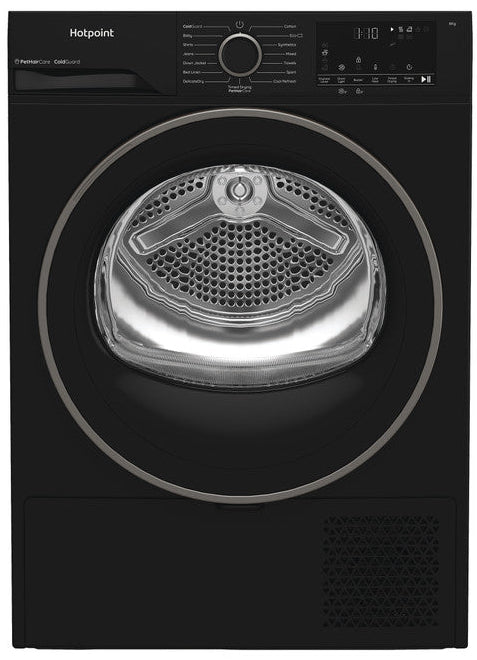 Hotpoint CHSD82MBBUK 8kg Heat Pump Tumble Dryer with ColdGuard - Black - A+ Rated