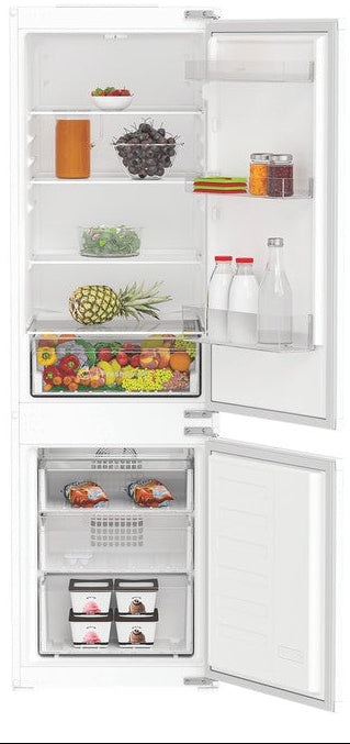 Indesit KINH1271B4UK Integrated Frost Free Fridge Freezer with Sliding Door Fixing Kit - White - E Rated
