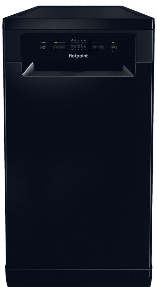 Hotpoint HP2FE10CS90BUK Slimline Dishwasher - Black - E Rated