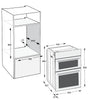 Hotpoint DIH82DIX Built In Electric Double Oven  - Stainless Steel