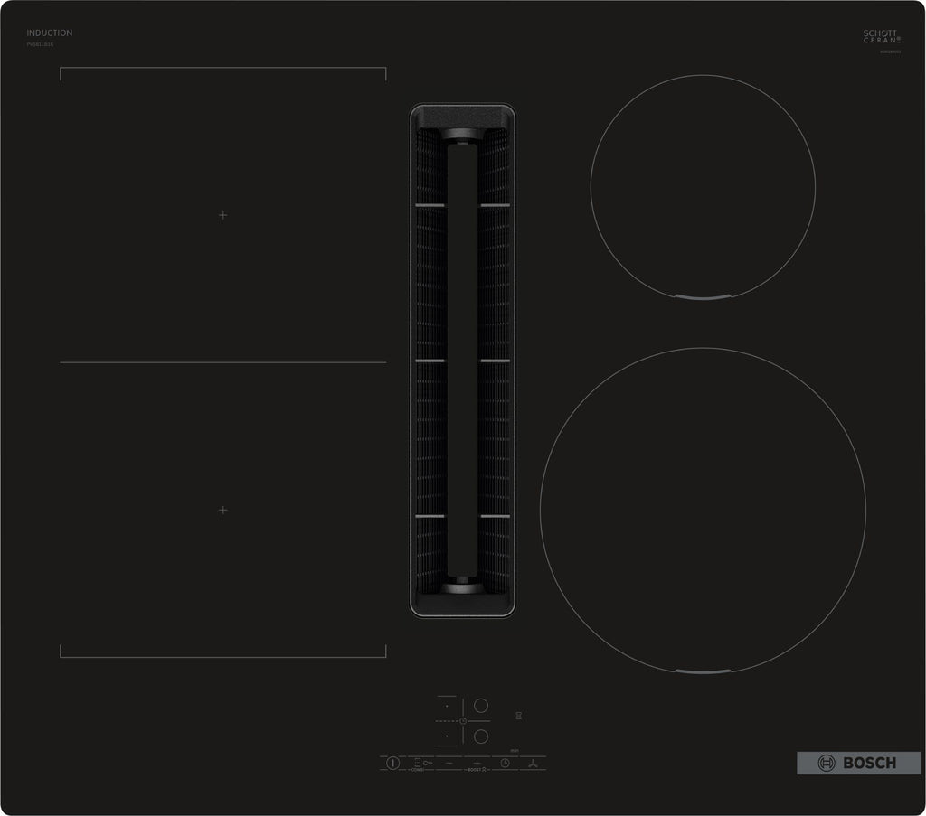 Bosch Serie 4 PVS611B16E 60cm Venting Induction Hob - Surface Mount Without Frame