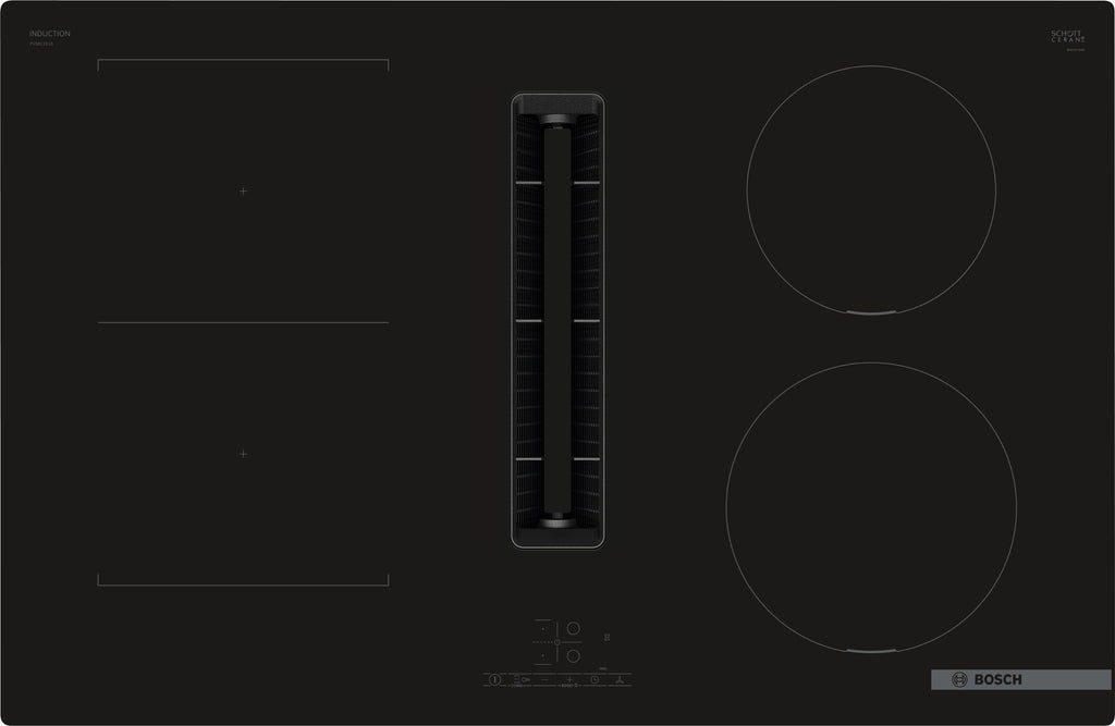 Bosch Serie 4 PVS811B16E 80cm Venting Induction Hob - Surface Mount without Frame