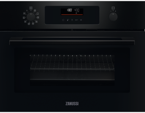 Zanussi ZVENM6KN Built In Compact Electric Oven with Microwave Function - Black