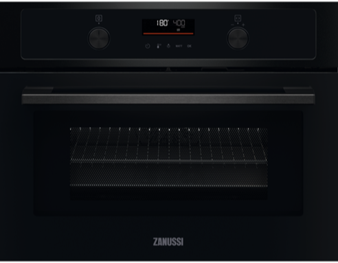 Zanussi ZVENM7KN Built In Compact Electric Oven with Microwave Function - Black