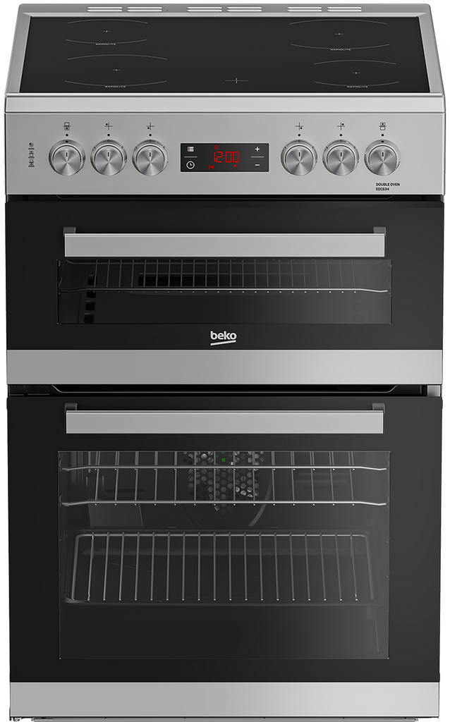 Beko EDC634S 60cm Electric Cooker with Ceramic Hob - Silver