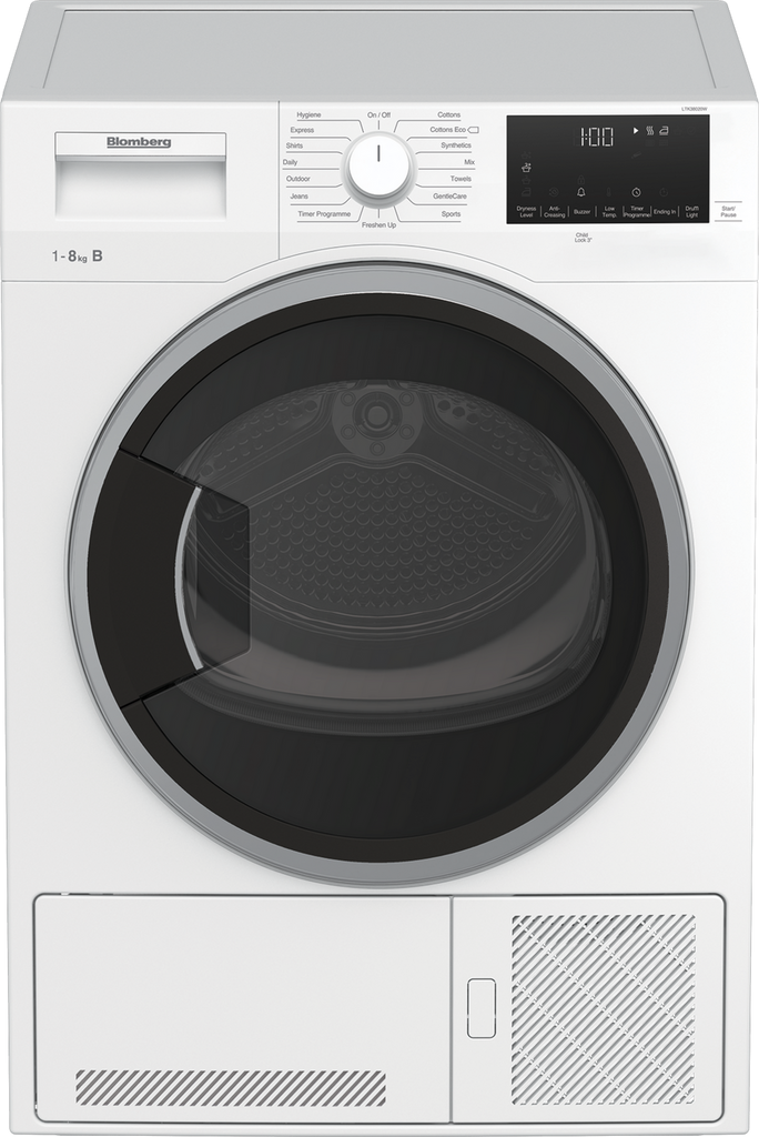 Blomberg LTK38020W 8Kg Condenser Tumble Dryer - White - B Rated