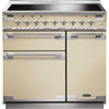 Rangemaster Elise ELS90EICR 90cm Electric Range Cooker with Induction Hob - Cream/Brushed Chrome Trim