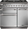 Rangemaster Elise ELS90DFFSS 90cm Dual Fuel Range Cooker - Stainless Steel/Brushed Chrome Trim