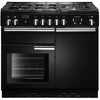 Rangemaster Professional Plus PROP100NGFGB/C 100cm Gas Range Cooker - Black/Chrome Trim