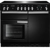 Rangemaster Professional Plus PROP100ECBL/C 100cm Electric Range Cooker with Ceramic Hob - Black/Chrome Trim