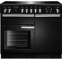 Rangemaster Professional Plus PROP100ECBL/C 100cm Electric Range Cooker with Ceramic Hob - Black/Chrome Trim