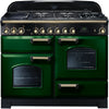 Rangemaster Classic Deluxe CDL110DFFRG/B 110cm Dual Fuel Range Cooker - Green/Brass Trim