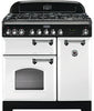 Rangemaster Classic Deluxe CDL90DFFWH/C 90cm Dual Fuel Range Cooker - White/Chrome Trim