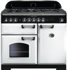 Rangemaster Classic Deluxe CDL100DFFWH/C 100cm Dual Fuel Range Cooker - White/Chrome Trim