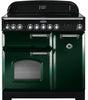 Rangemaster Classic Deluxe CDL90ECRG/C 90cm Electric Range Cooker with Ceramic Hob - Green/Chrome Trim