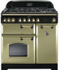 Rangemaster Classic Deluxe CDL90DFFOG/C 90cm Dual Fuel Range Cooker - Olive Green/Chrome Trim