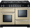 Rangemaster Kitchener KCH110NGFCR/C 110cm Gas Range Cooker - Cream/Chrome Trim