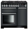 Rangemaster Encore Deluxe EDL90DFFSL/C 90cm Dual Fuel Range Cooker - Slate/Chrome Trim