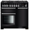 Rangemaster Encore Deluxe EDL100DFFBL/C 100cm Dual Fuel Range Cooker - Black/Chrome Trim