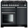 Rangemaster Encore Deluxe EDL100DFFSL/C 100cm Dual Fuel Range Cooker - Slate/Chrome Trim