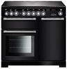 Rangemaster Encore Deluxe EDL100EIBL/C 100cm Electric Range Cooker with Induction Hob - Black/Chrome Trim