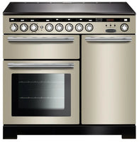 Rangemaster Encore Deluxe EDL100EIIV/C 100cm Electric Range Cooker with Induction Hob - Ivory/Chrome Trim